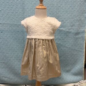 Lili Gaufrette Cream and Gold Formal Dress